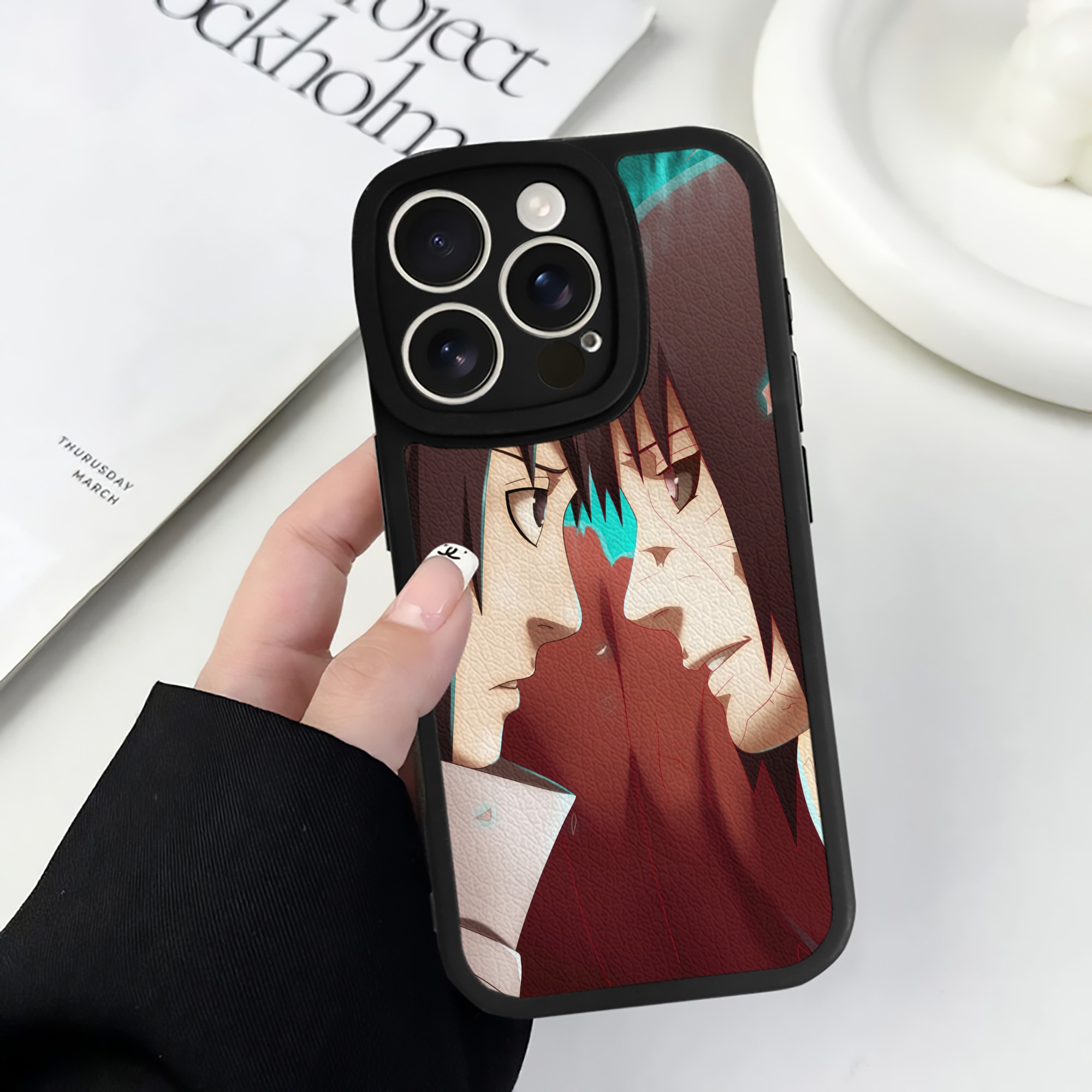 （画像用） NARUTO -ナルト- NARUTO -ナルト- 疾風伝 【iPhone 16シリーズ対応】シリコンスマホケース（レザー調） 材質：シリコン